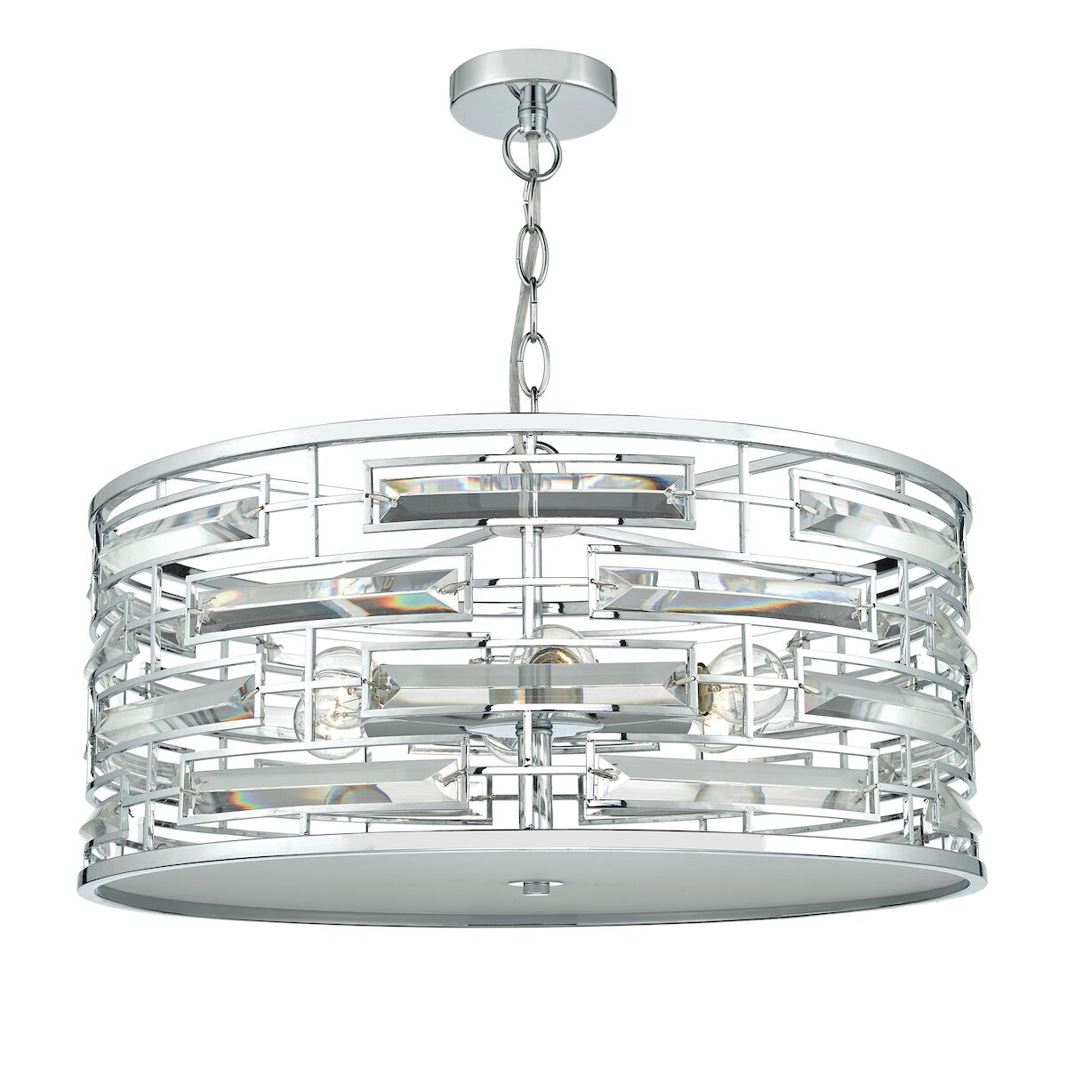 Seville 6 Light Pendant K9 Crystal Polished Chrome<br>Polished Chrome - Image 2