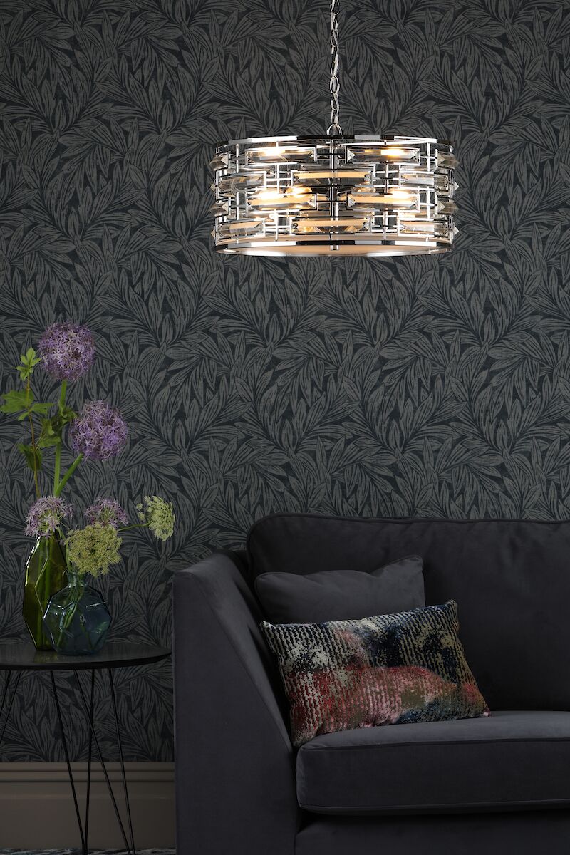 Seville 6 Light Pendant K9 Crystal Polished Chrome<br>Polished Chrome - Image 6