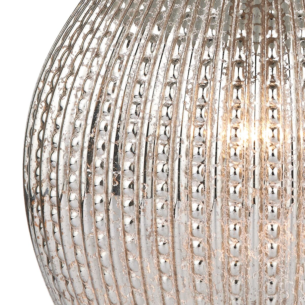 Sonia Dual Light Table Lamp Antique Brass & Silver Glass With Shade <br>Silver Glass - Image 2