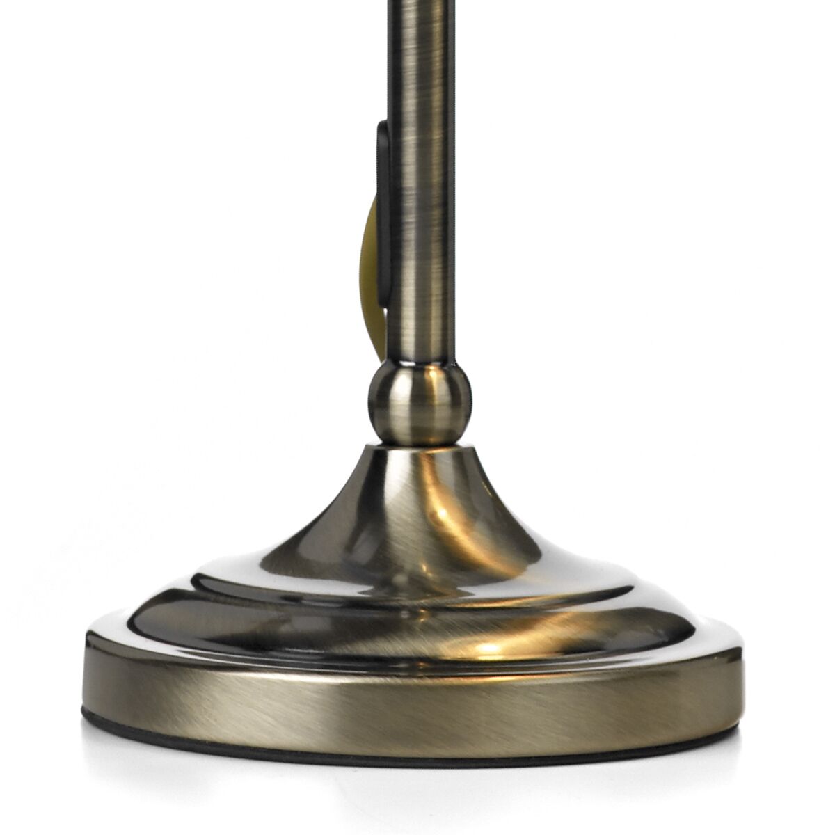 Suffolk Rise & Fall Table Lamp Antique Brass With Shade <br>Antique Brass - Image 2