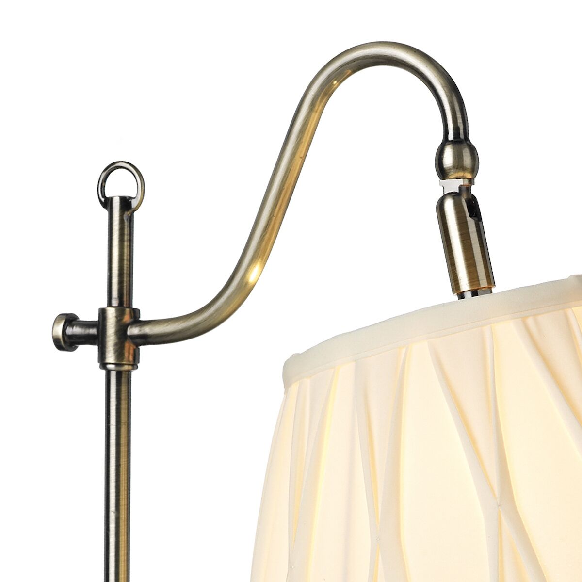 Suffolk Rise & Fall Table Lamp Antique Brass With Shade <br>Antique Brass - Image 3