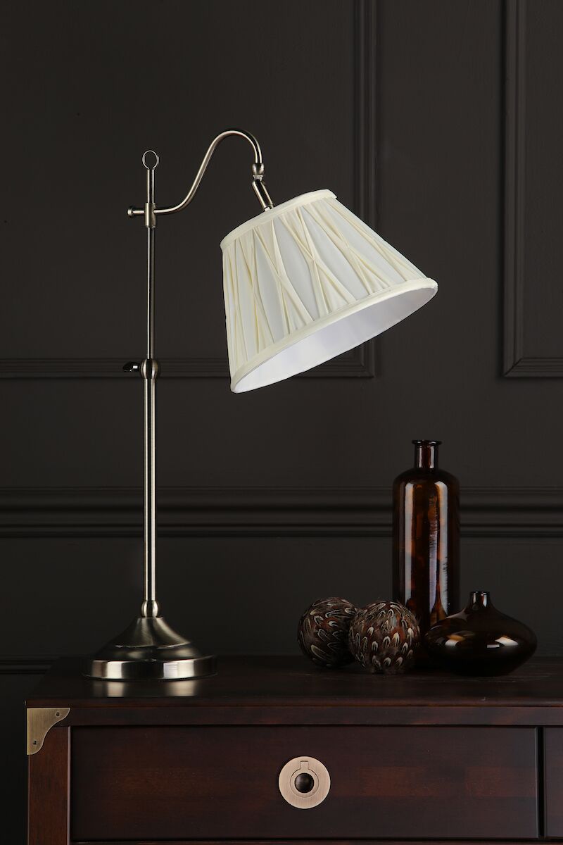 Suffolk Rise & Fall Table Lamp Antique Brass With Shade <br>Antique Brass - Image 6