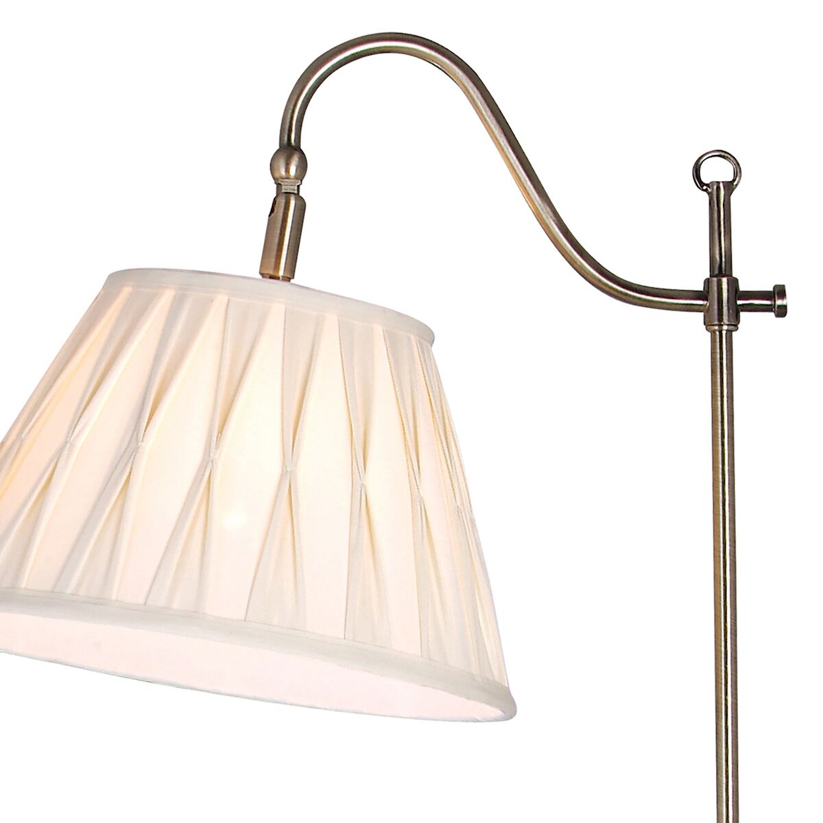 Suffolk Rise & Fall Floor Lamp Antique Brass With Shade <br>Antique Brass - Image 3