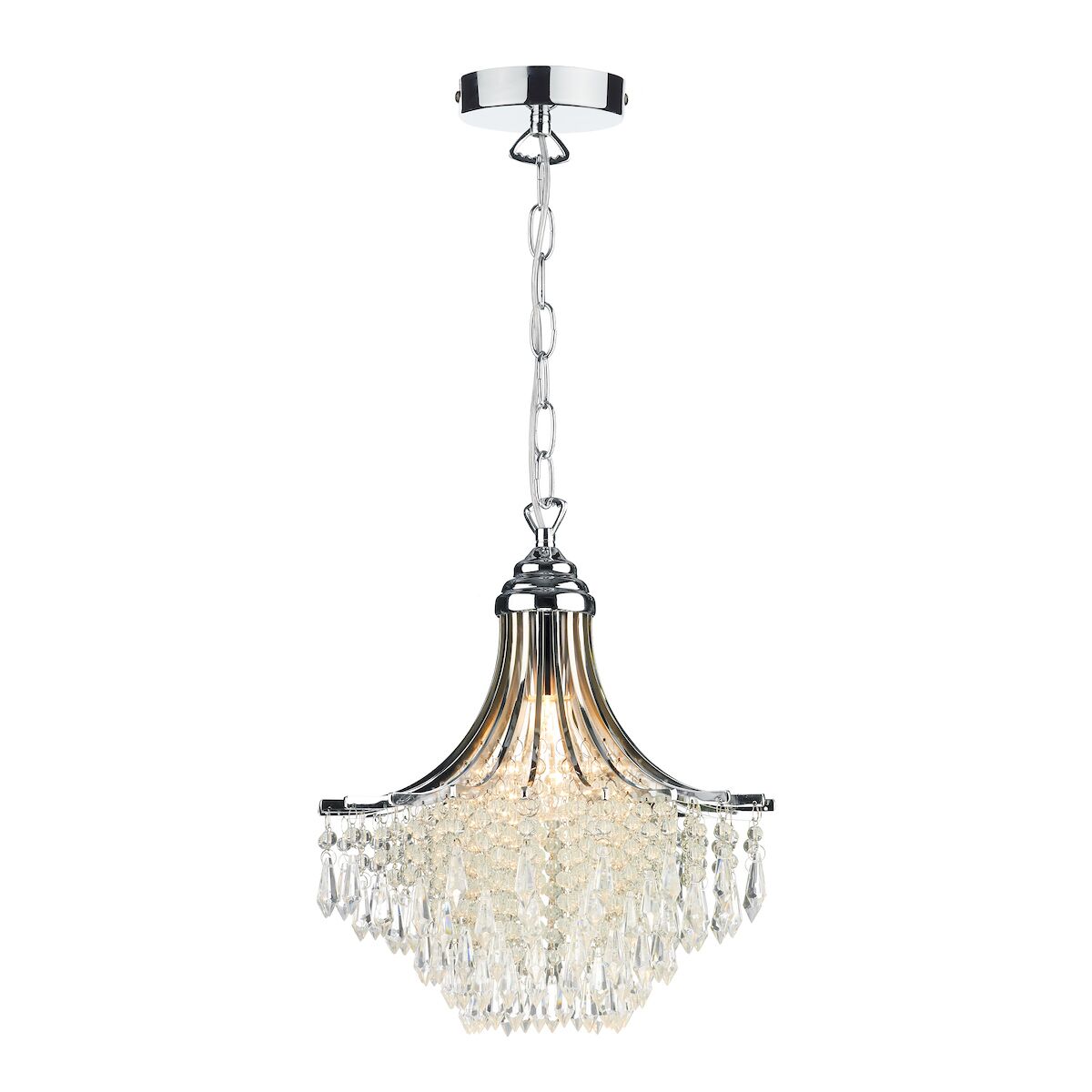 Suri 1 Light Pendant Crystal Polished Chrome<br>Polished Chrome