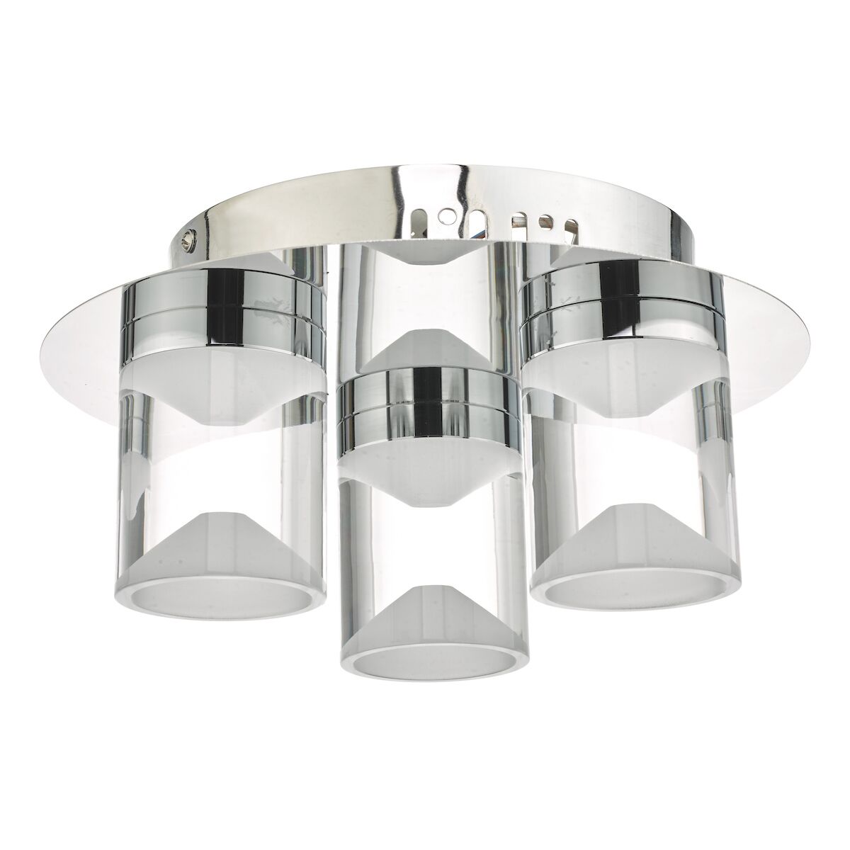 Susa Bathroom 3 Light Flush Polished Chrome Acrylic IP44 LED<br>Polished Chrome - Image 2