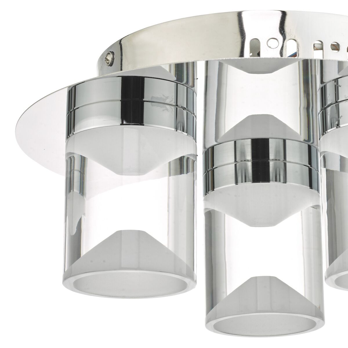 Susa Bathroom 3 Light Flush Polished Chrome Acrylic IP44 LED<br>Polished Chrome - Image 3
