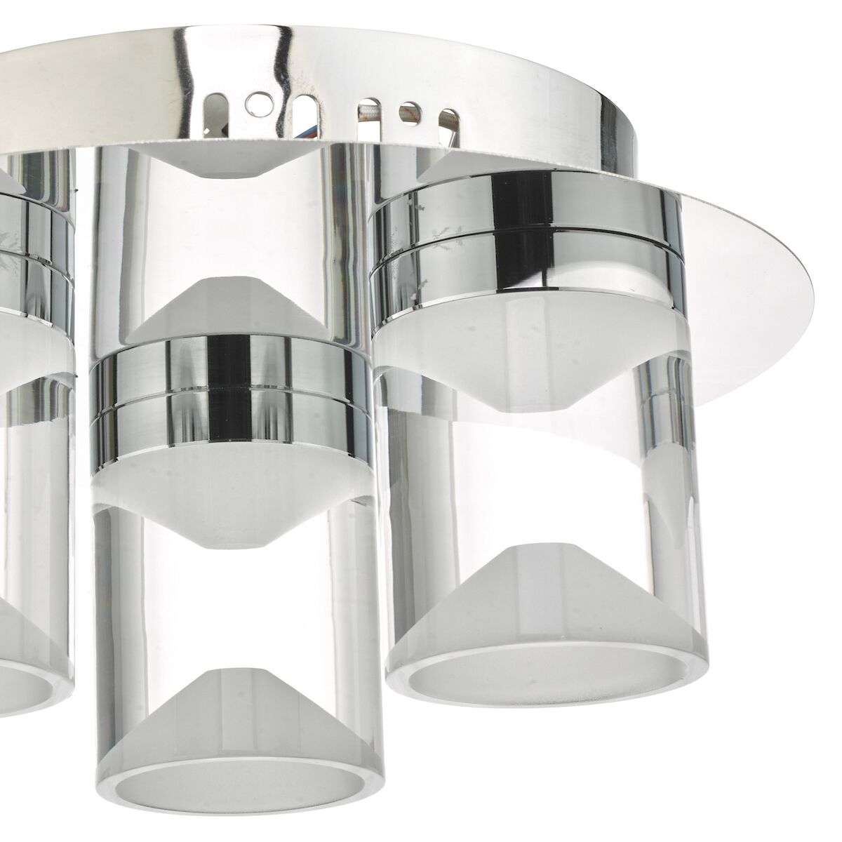 Susa Bathroom 3 Light Flush Polished Chrome Acrylic IP44 LED<br>Polished Chrome - Image 4