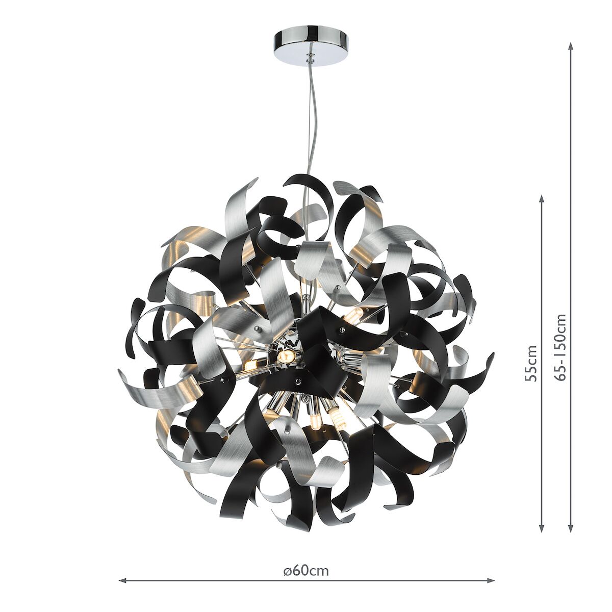 SWASH 9 Light Polished Chrome Suspension Only<br>Polished Chrome - Image 14