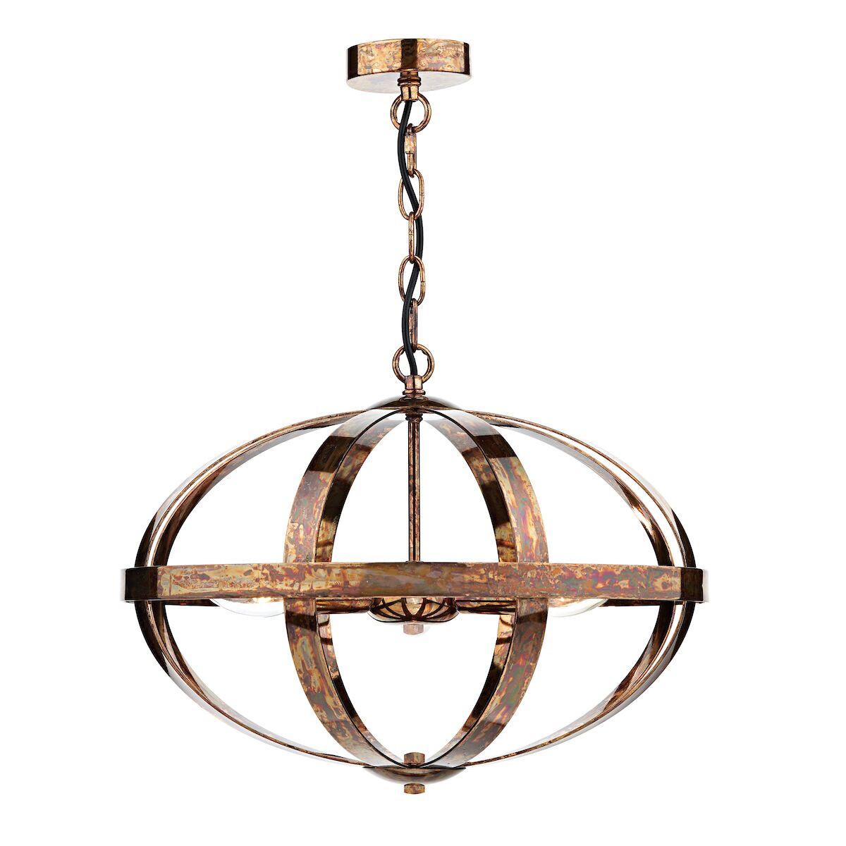Symbol 3 Light Pendant Petrol Copper<br>Mottled Copper