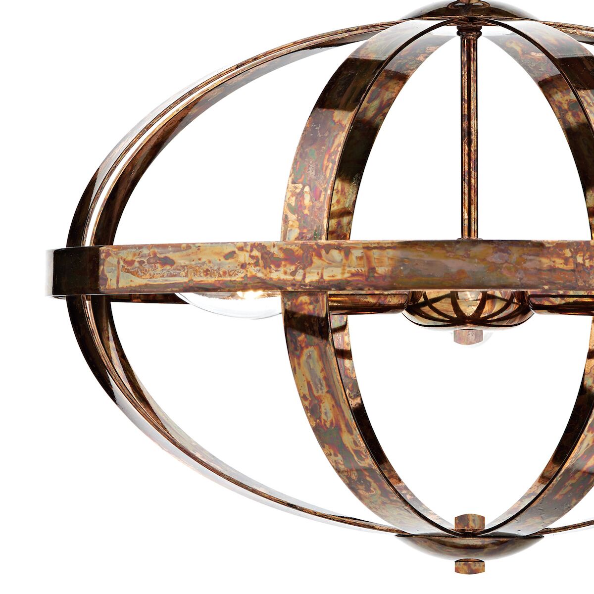 Symbol 3 Light Pendant Petrol Copper<br>Mottled Copper - Image 3