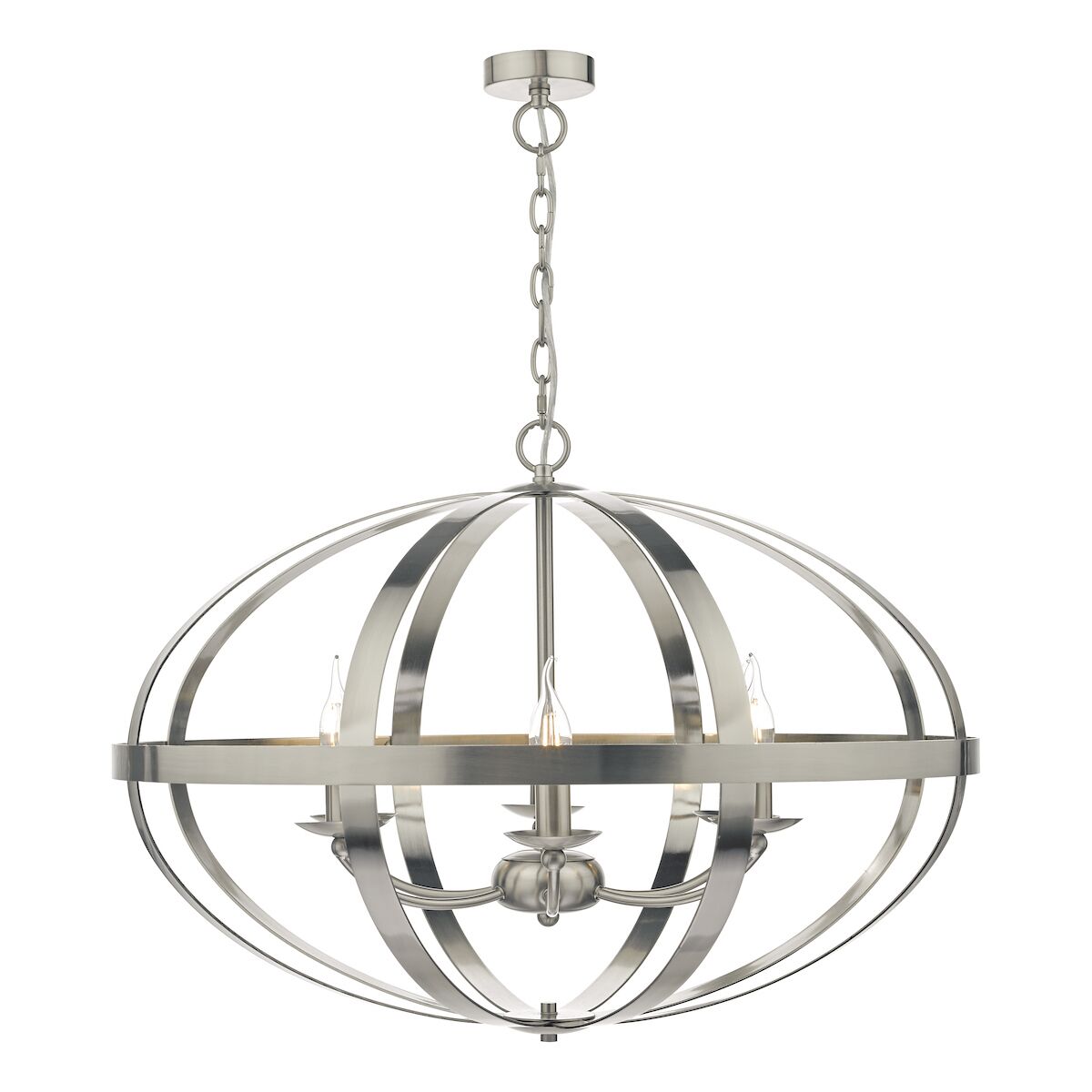 Symbol 6 Light Pendant Satin Chrome<br>Satin Chrome