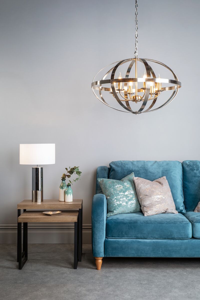 Symbol 6 Light Pendant Satin Chrome<br>Satin Chrome - Image 6