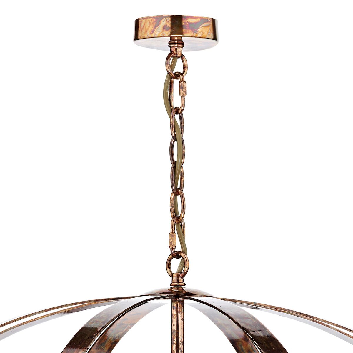 Symbol 6 Light Pendant Petrol Copper<br>Mottled Copper - Image 2