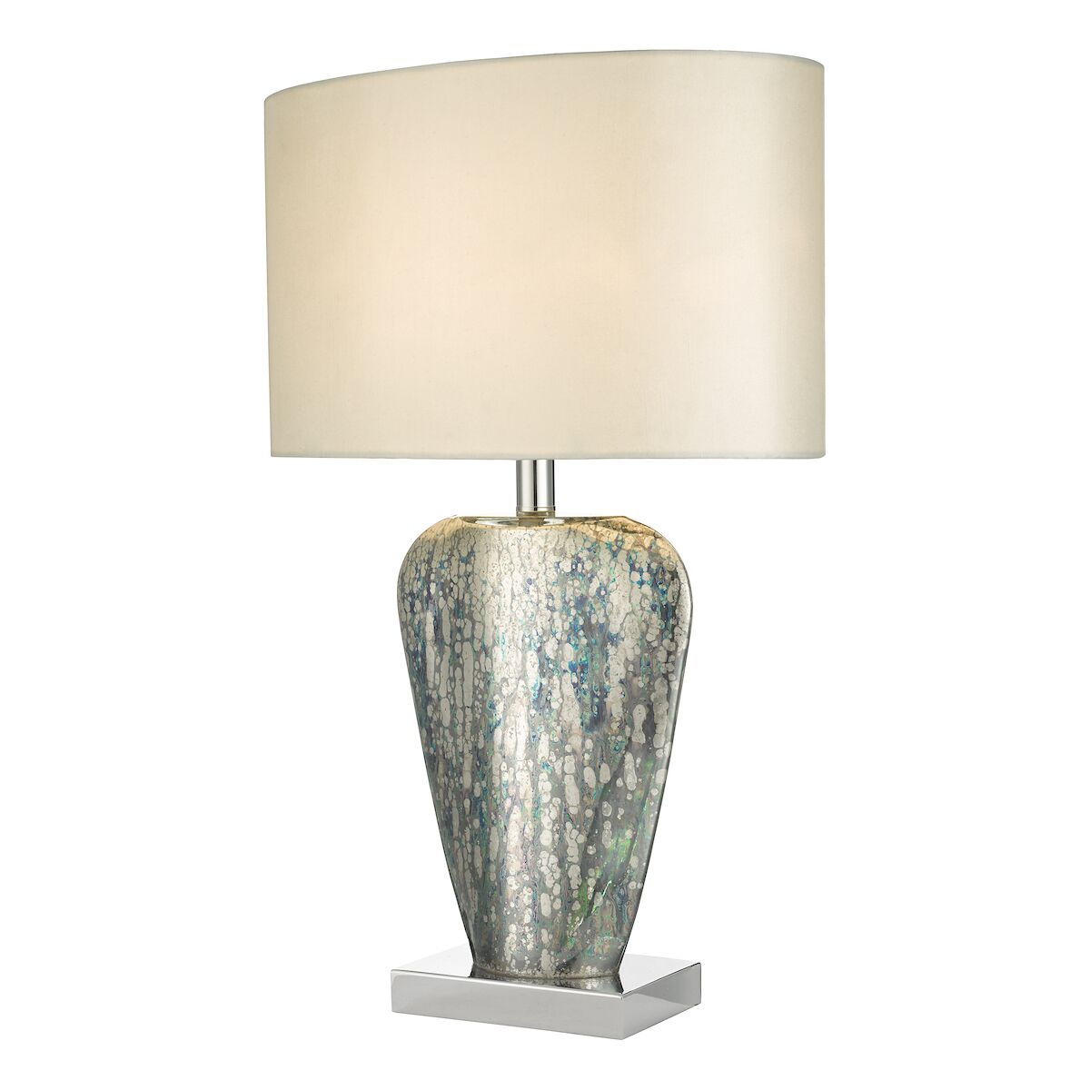 Syracuse Table Lamp Mercury Glass With Shade Silver Mercury Glass - Image 3