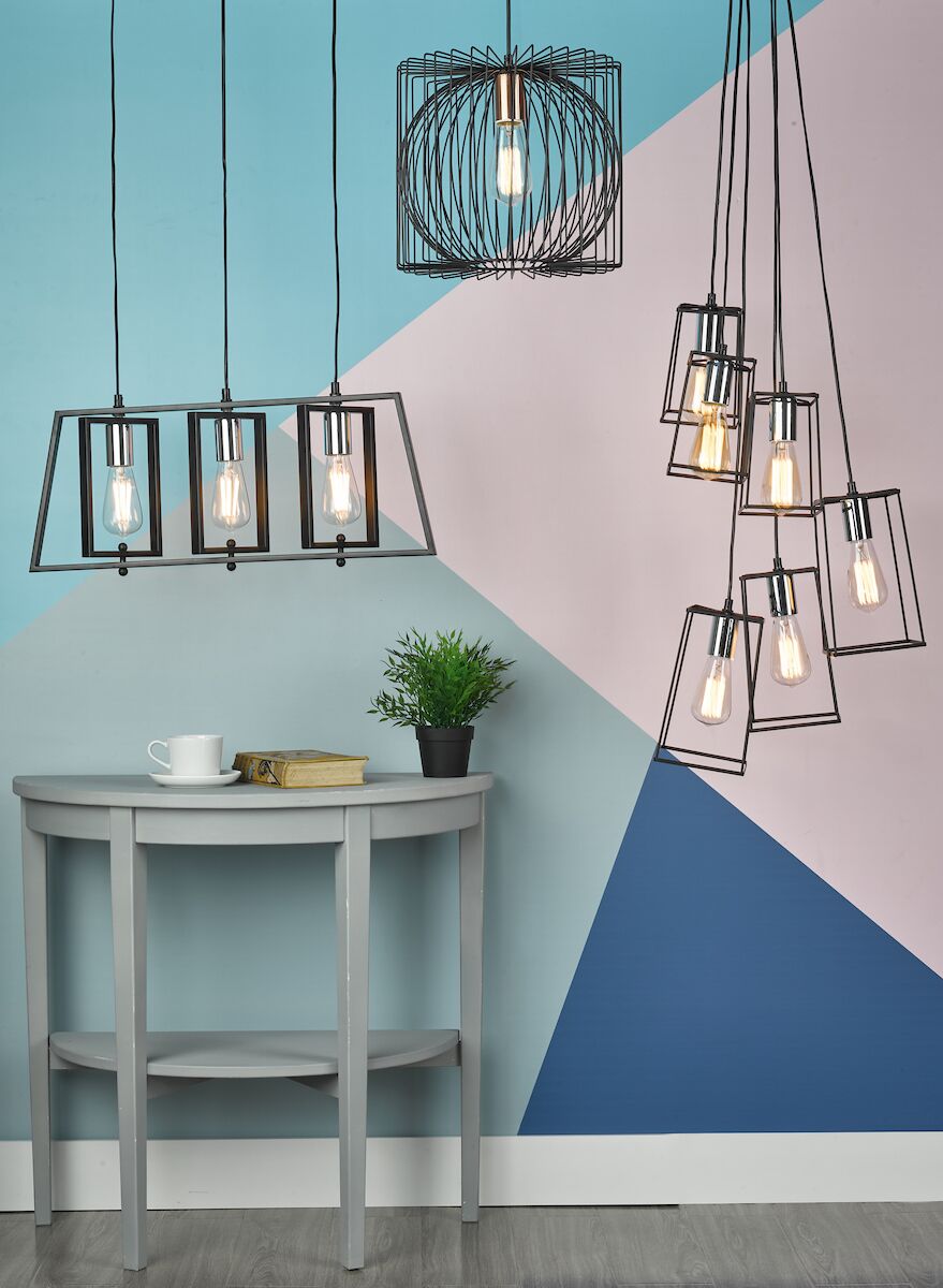 Taplow Pendant Black & Copper<br>Matt Black - Image 6