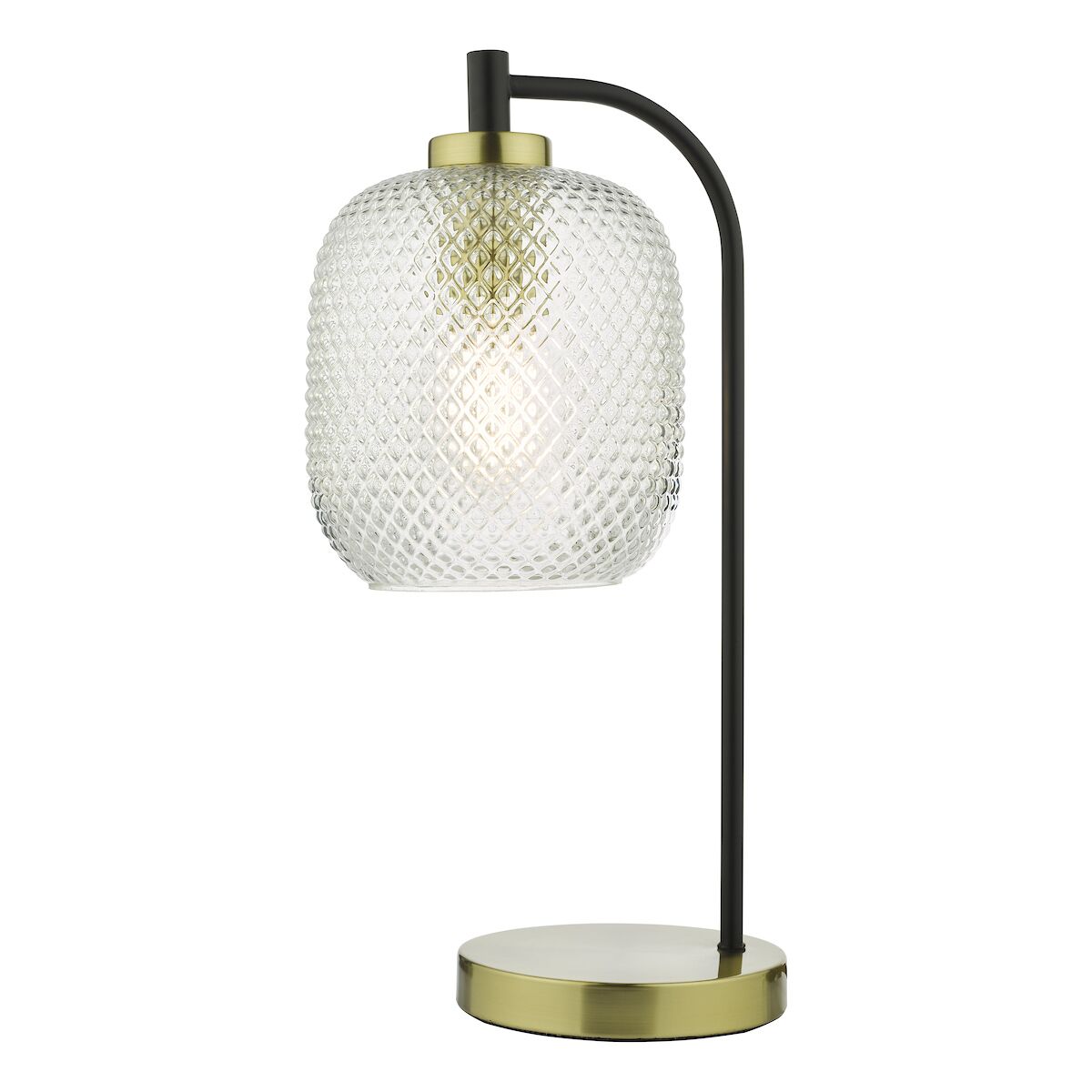 Tehya Table Lamp Matt Black Textured Glass<br>Matt Black