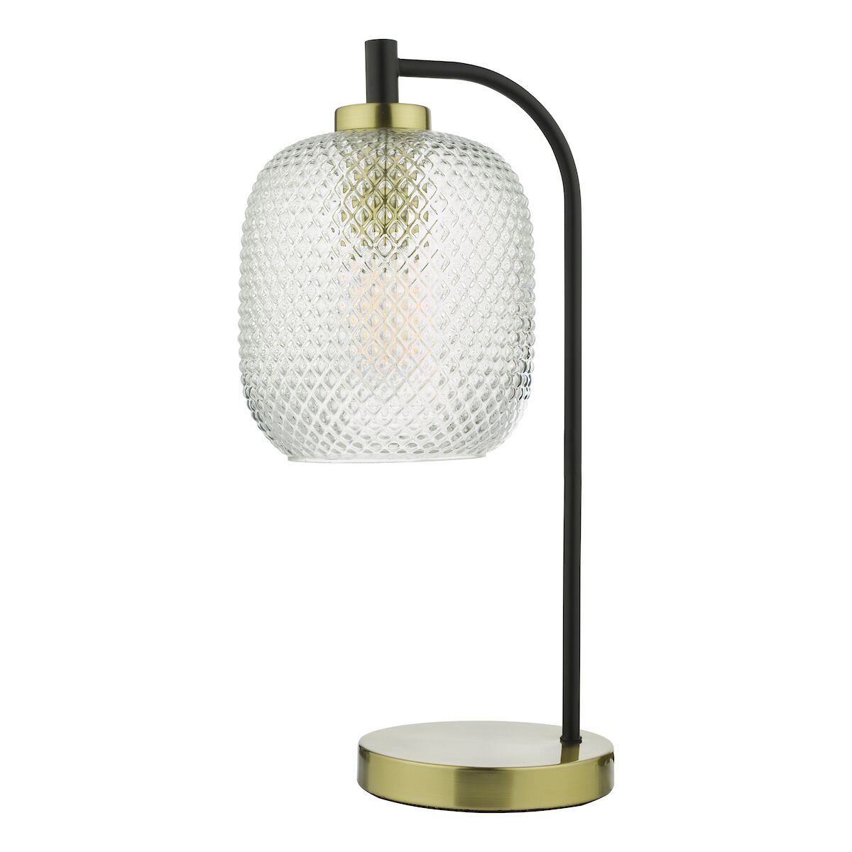 Tehya Table Lamp Matt Black Textured Glass<br>Matt Black - Image 2
