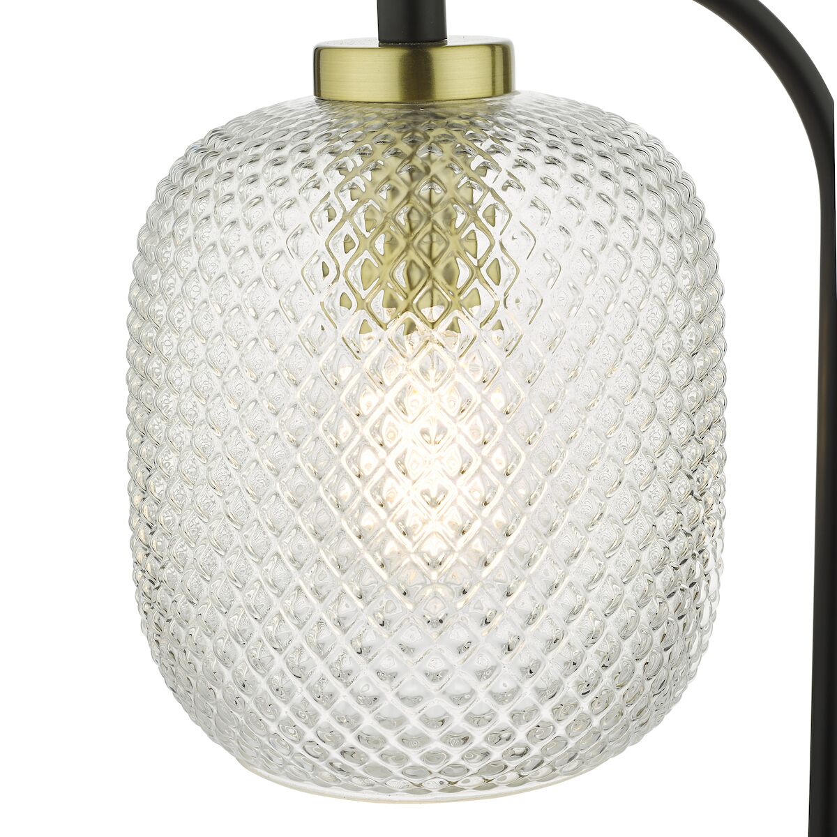 Tehya Table Lamp Matt Black Textured Glass<br>Matt Black - Image 4