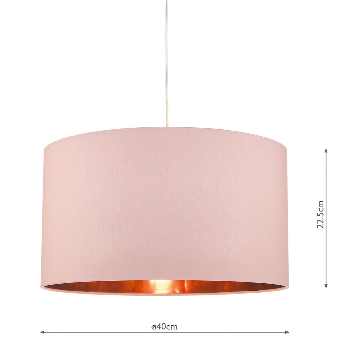 Timon Easy Fit Pendant Shade Pink With Rose Gold Lining<br>Pink - Image 6