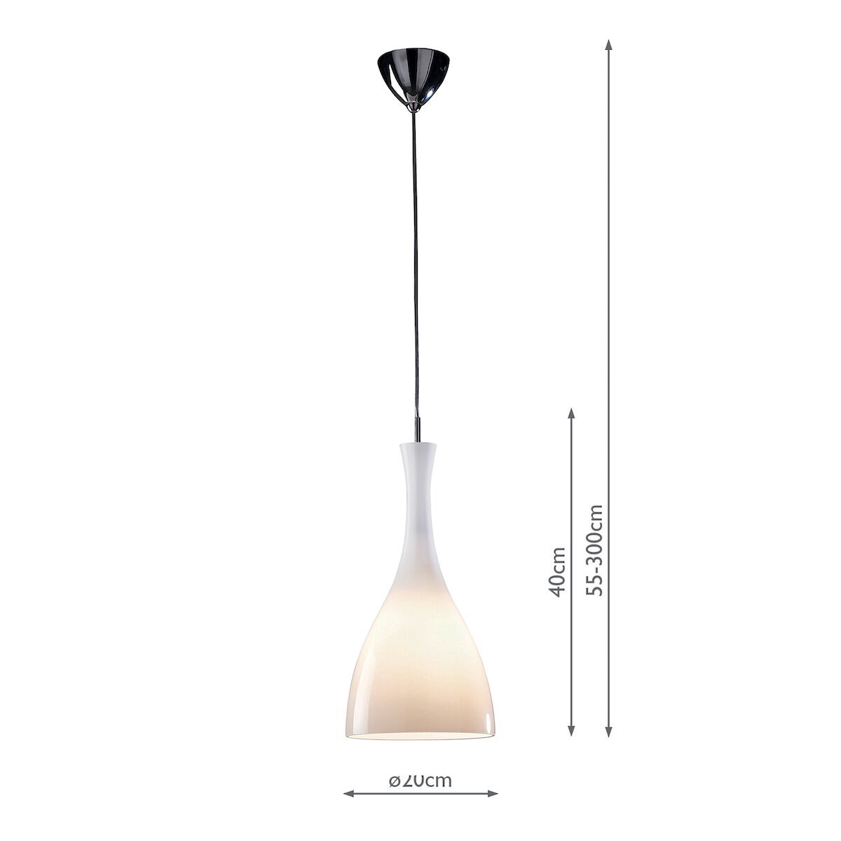 Tone Pendant White<br>White Glass - Image 5