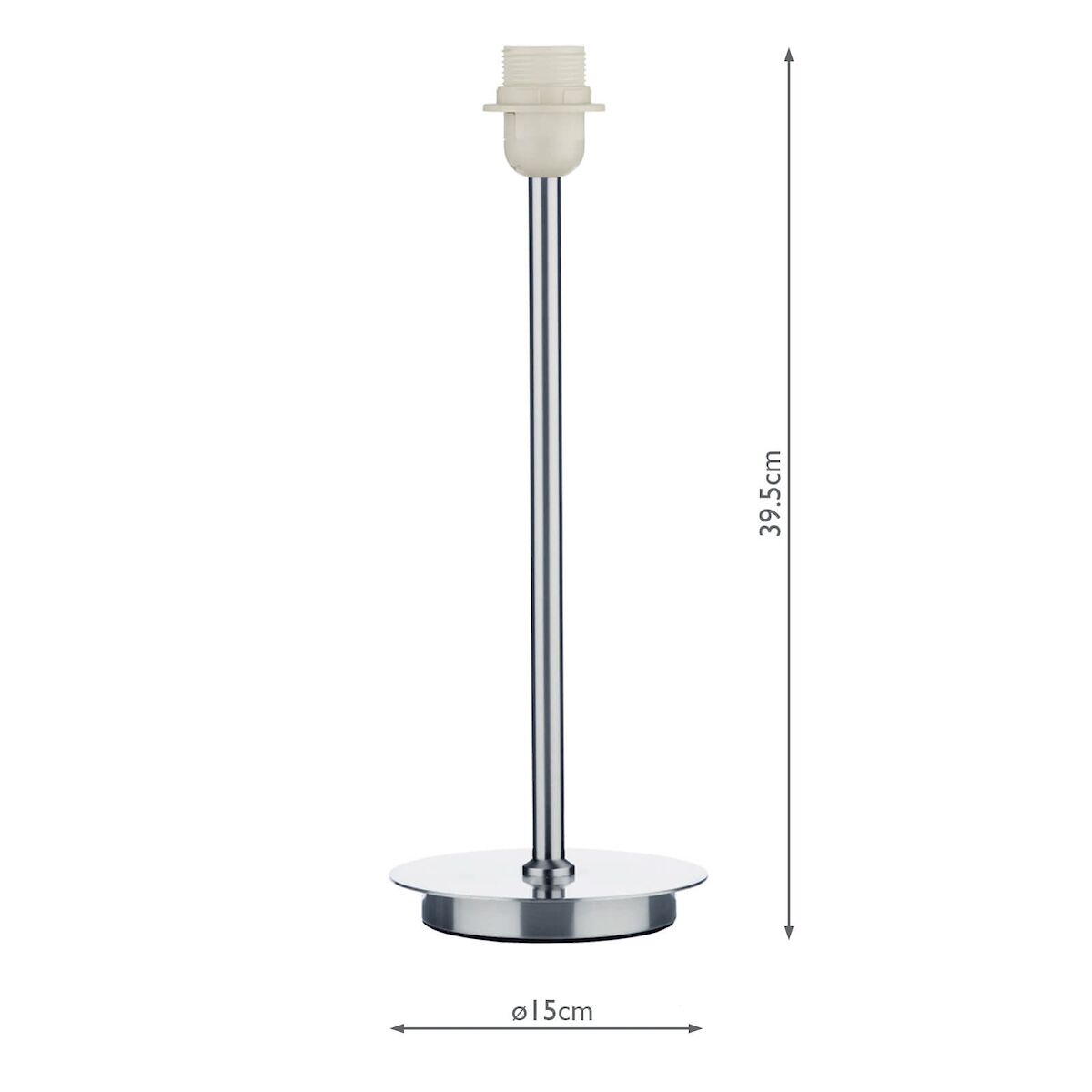Tuscan Table Lamp Satin Chrome Base Only<br>Satin Chrome - Image 4