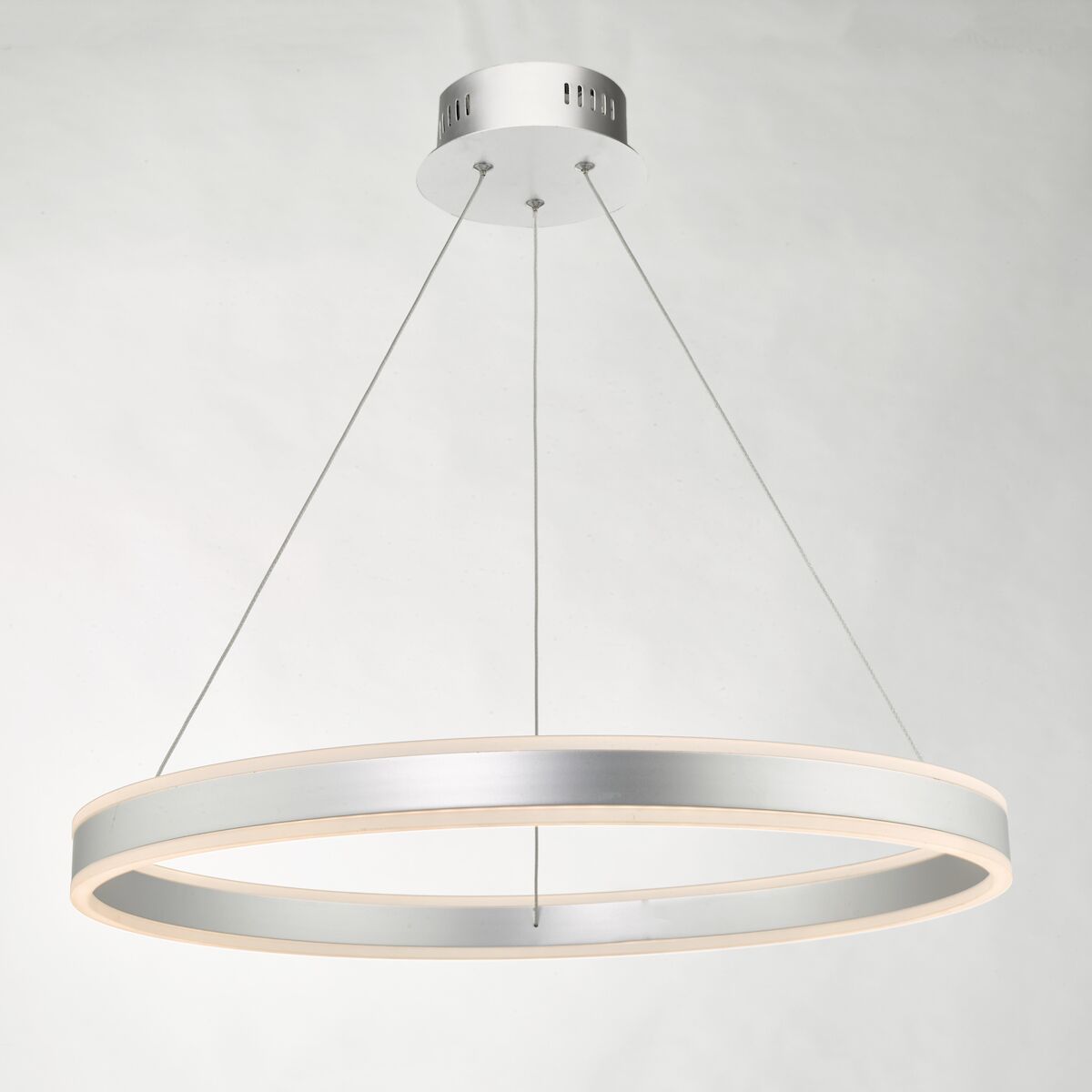 Tybalt Pendant Silver & Acrylic LED<br>Satin Silver - Image 3