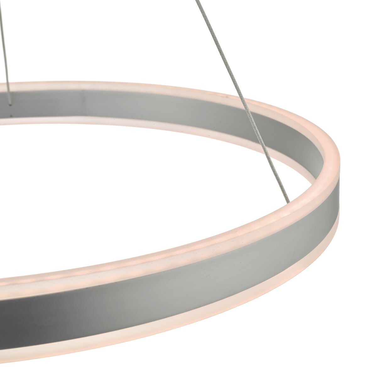 Tybalt Pendant Silver & Acrylic LED<br>Satin Silver - Image 4