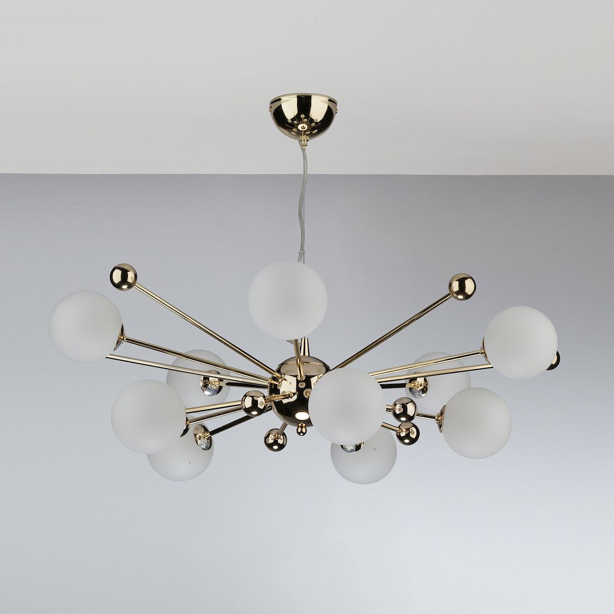 Ursa 10 Light Pendant Polished Gold Opal Glass<br>Polished Gold - Image 5