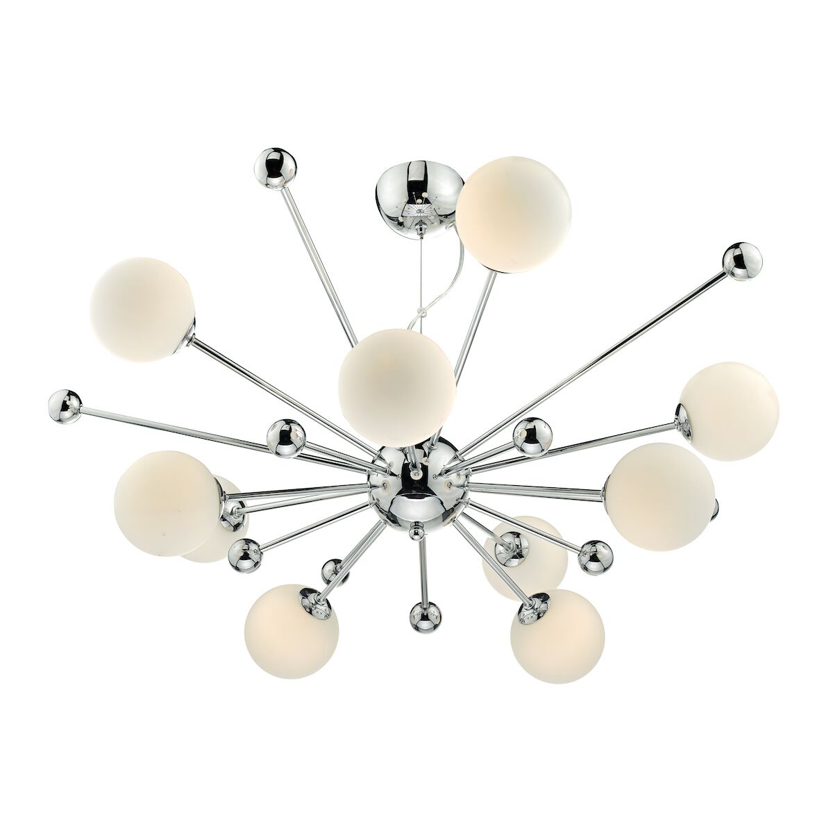 Ursa 10 Light Pendant Polished Chrome Opal Glass<br>Polished Chrome - Image 2