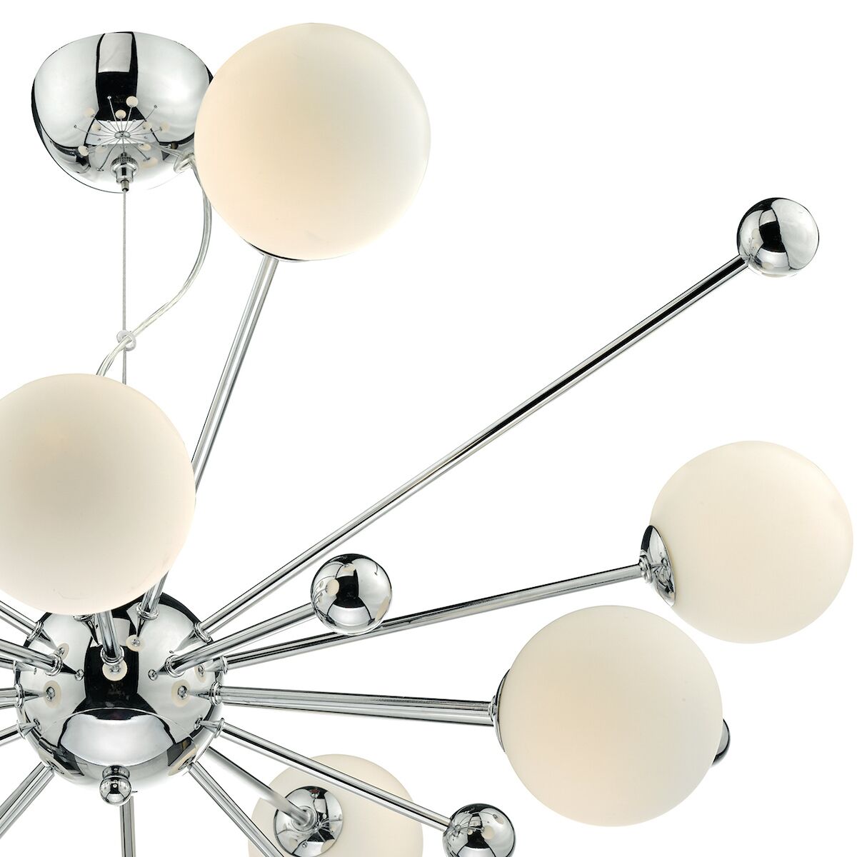 Ursa 10 Light Pendant Polished Chrome Opal Glass<br>Polished Chrome - Image 4