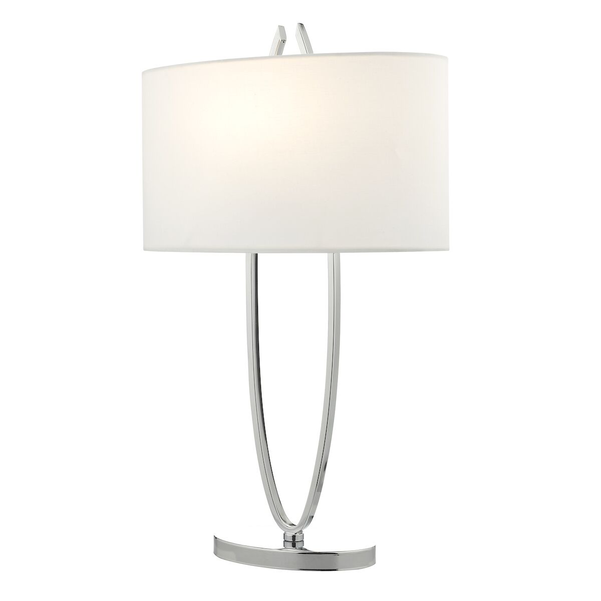 Utara Table Lamp Polished Chrome With Shade <br>Polished Chrome