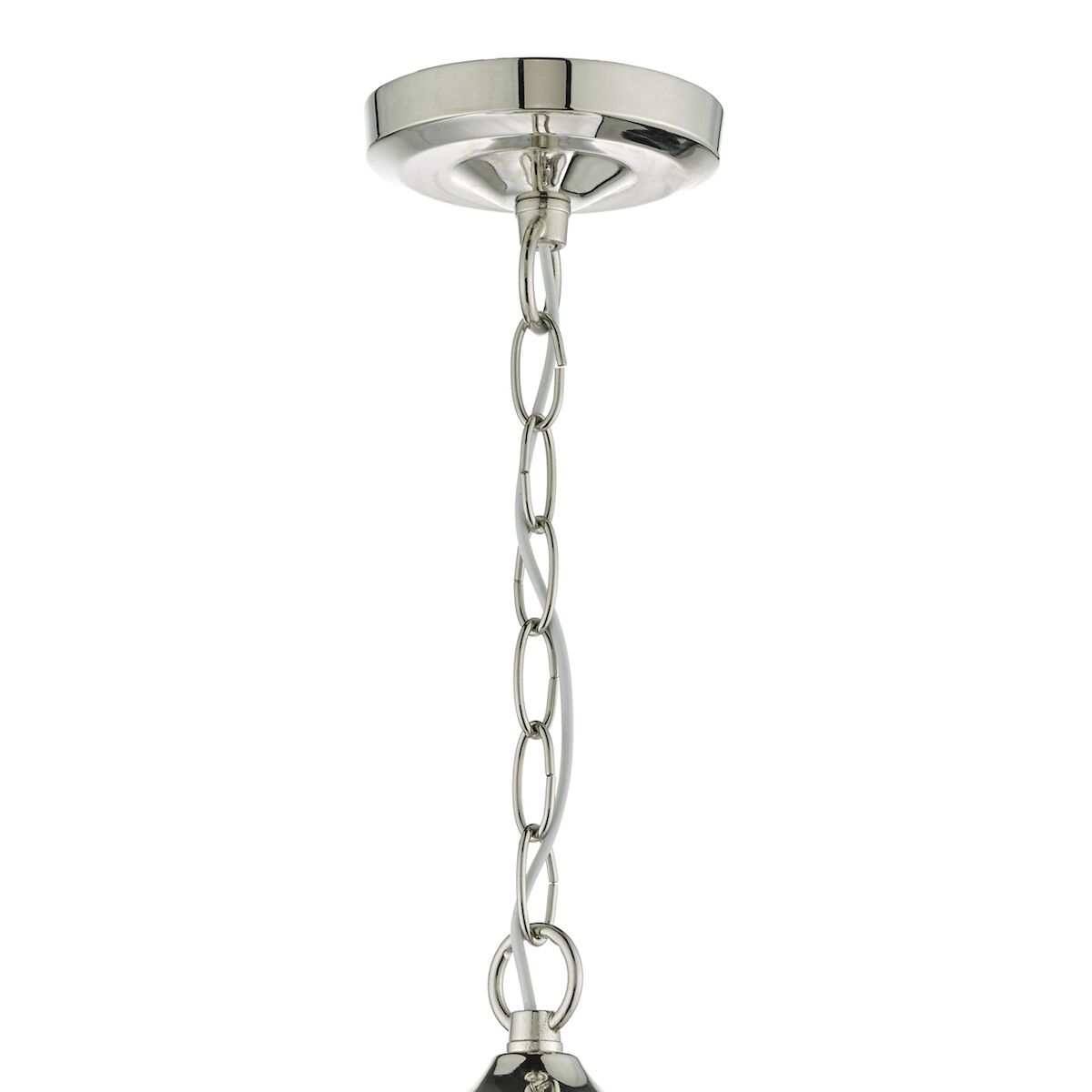 Vanessa 3 Light Pendant Polished Nickel & Glass<br>Polished Nickel - Image 4