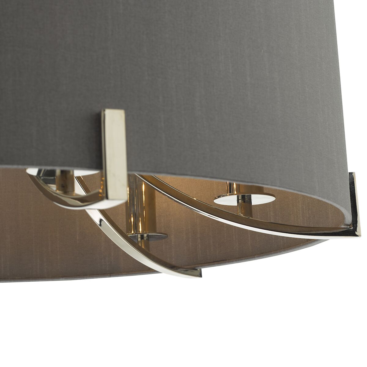 Veyron 6 Light Pendant Polished Nickel With Grey Shade<br>Polished Nickel - Image 3