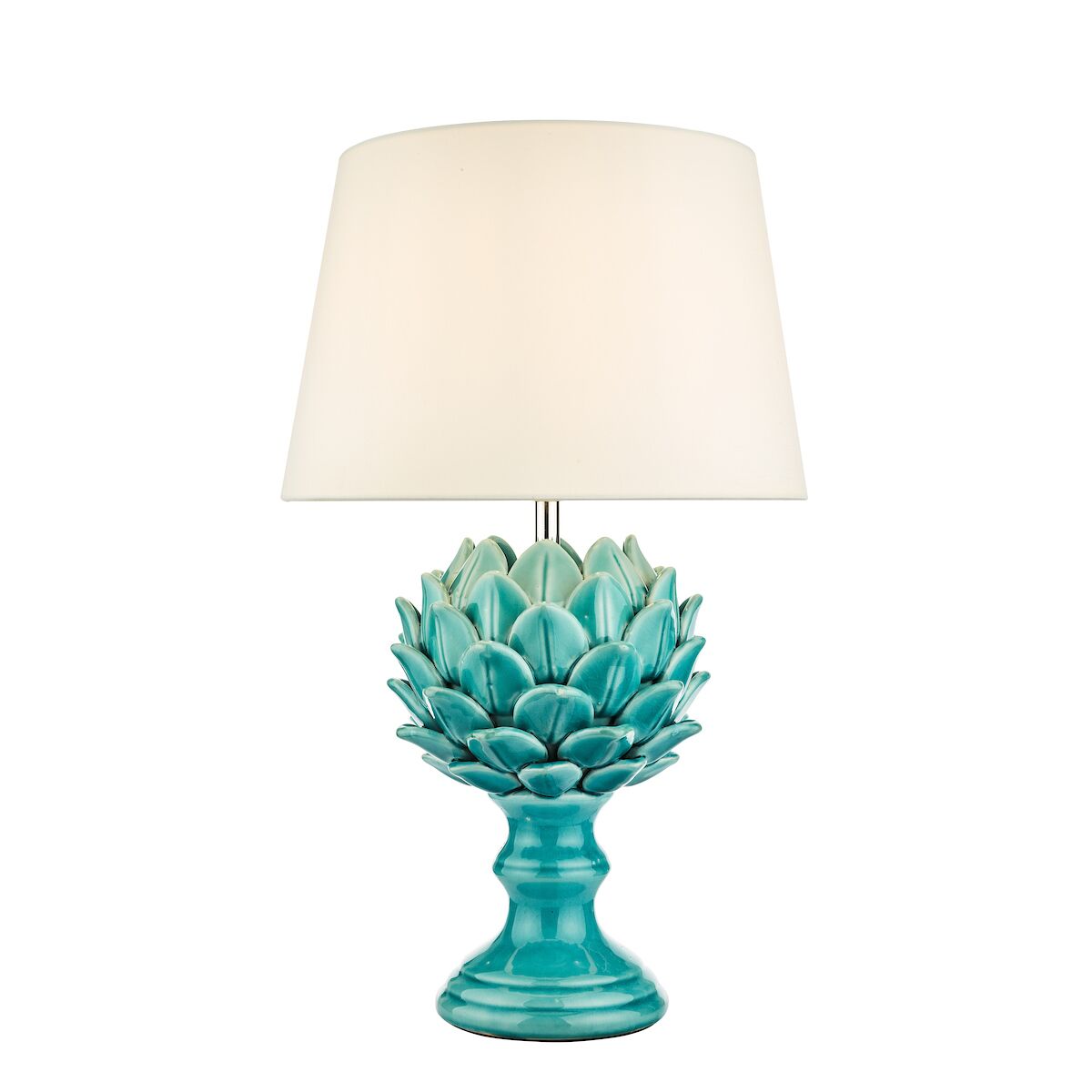 Violetta Table Lamp Blue Ceramic With Shade <br>Blue Ceramic - Image 5