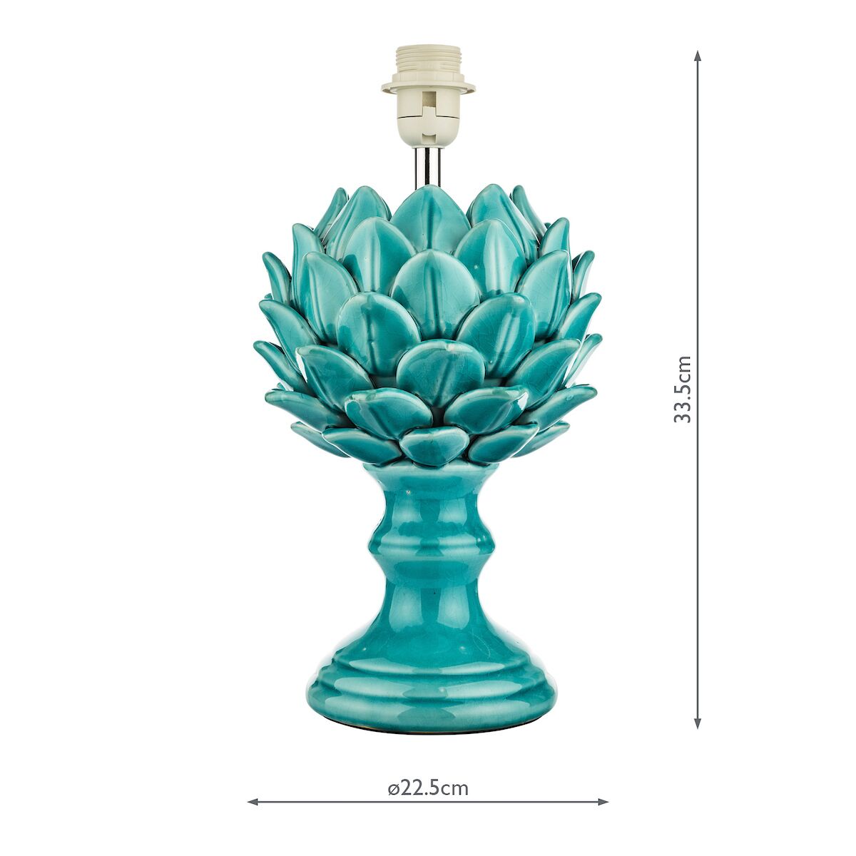 Violetta Table Lamp Blue Ceramic With Shade <br>Blue Ceramic - Image 2