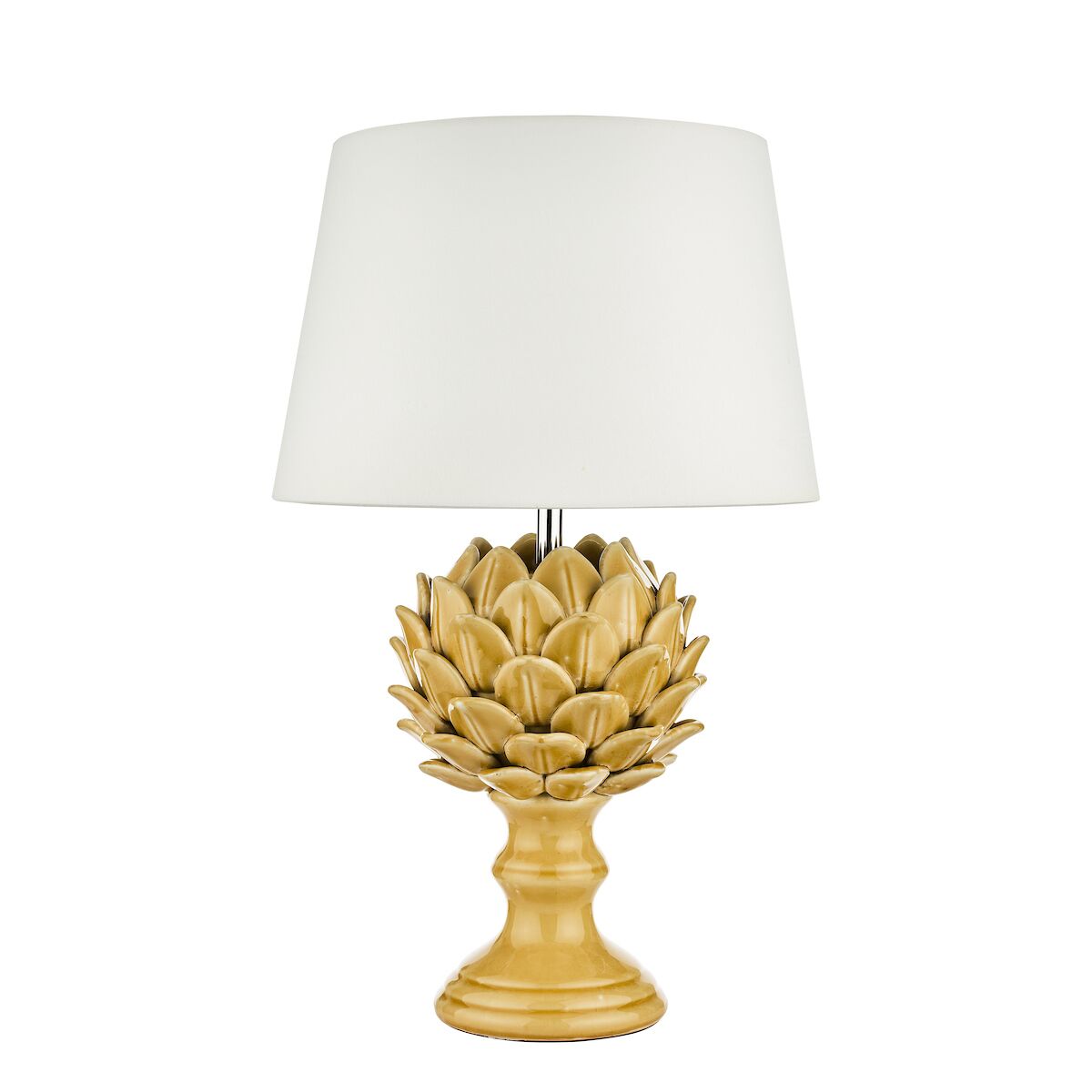 Violetta Table Lamp Yellow Ceramic With Shade <br>Yellow Ceramic