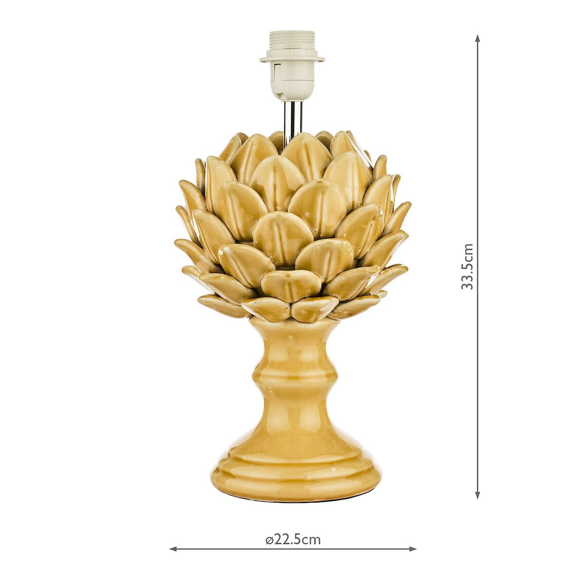 Violetta Table Lamp Yellow Ceramic With Shade <br>Yellow Ceramic - Image 2
