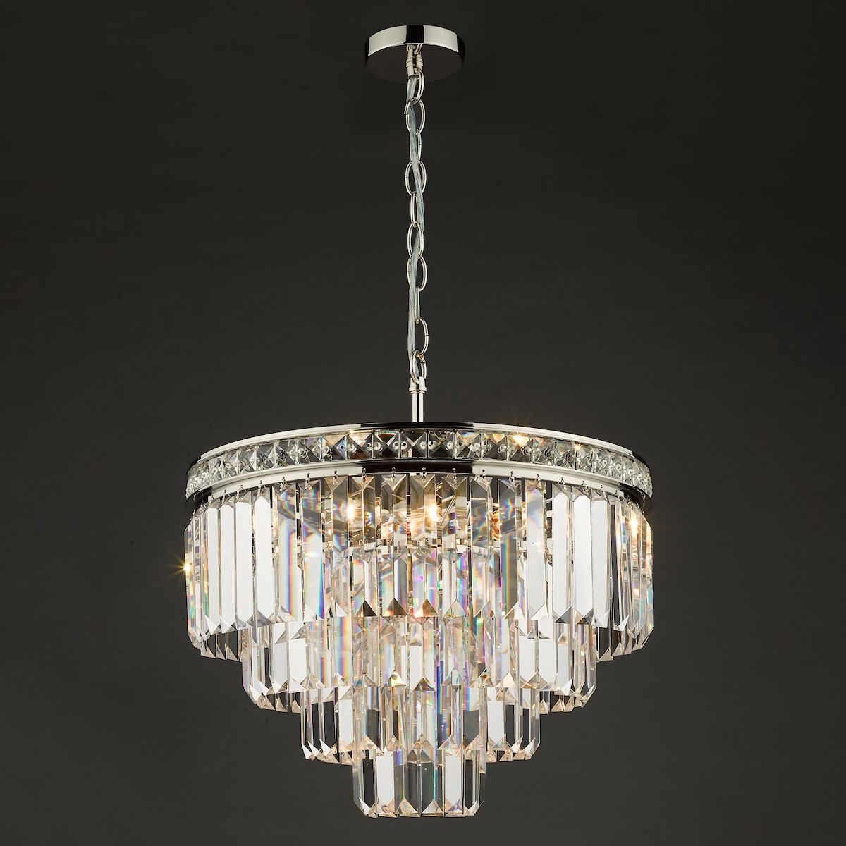 Vyana 4 Light Pendant Polished Nickel Crystal<br>Crystal - Image 3