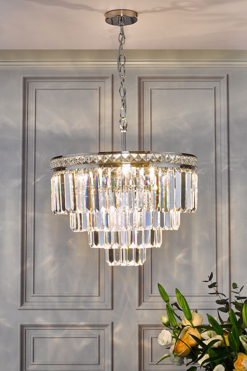 Vyana 4 Light Pendant Polished Nickel Crystal<br>Crystal - Image 6