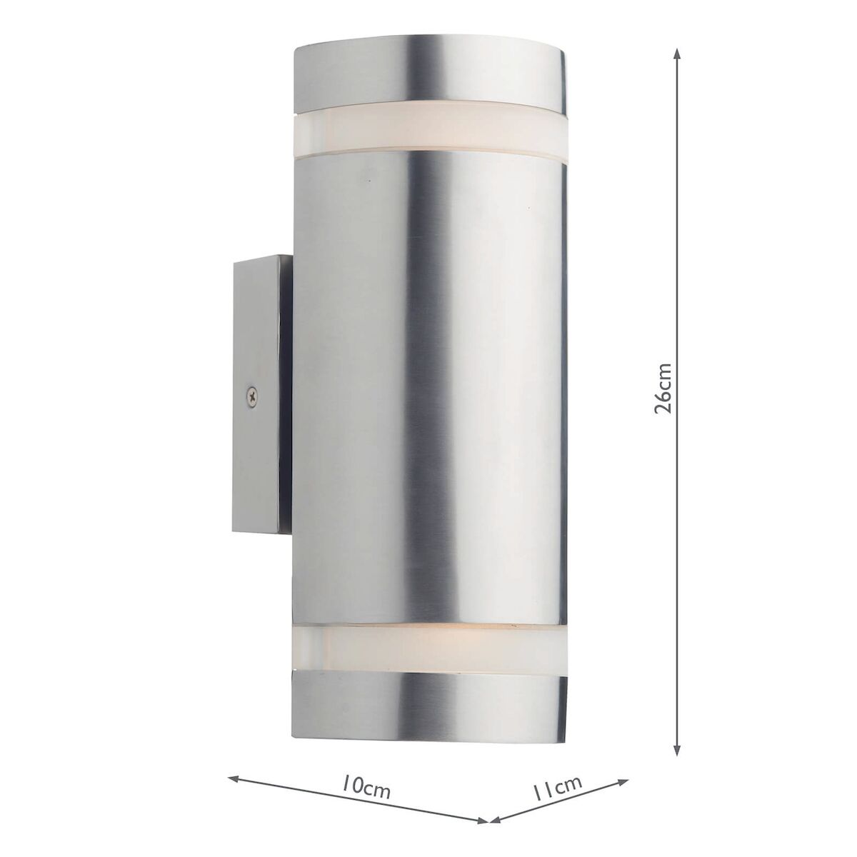 Wessex Outdoor 2 Light Wall Light Stainless Steel LED IP44<br>Polished Stainless Steel - Image 3
