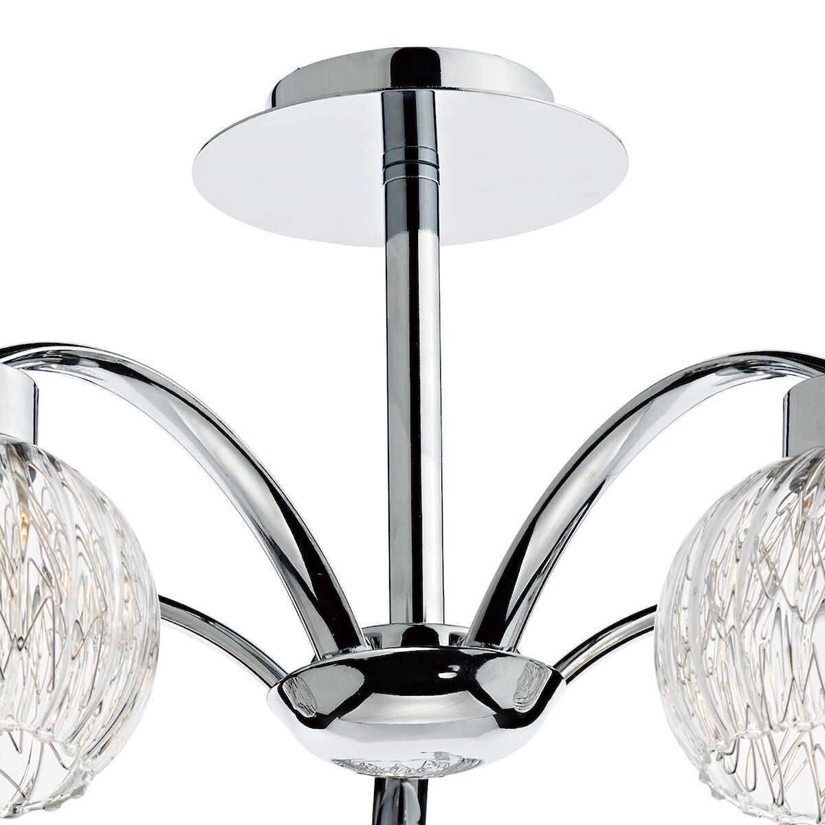 Yasmin 5 Light Semi Flush Polished Chrome<br>Polished Chrome - Image 2