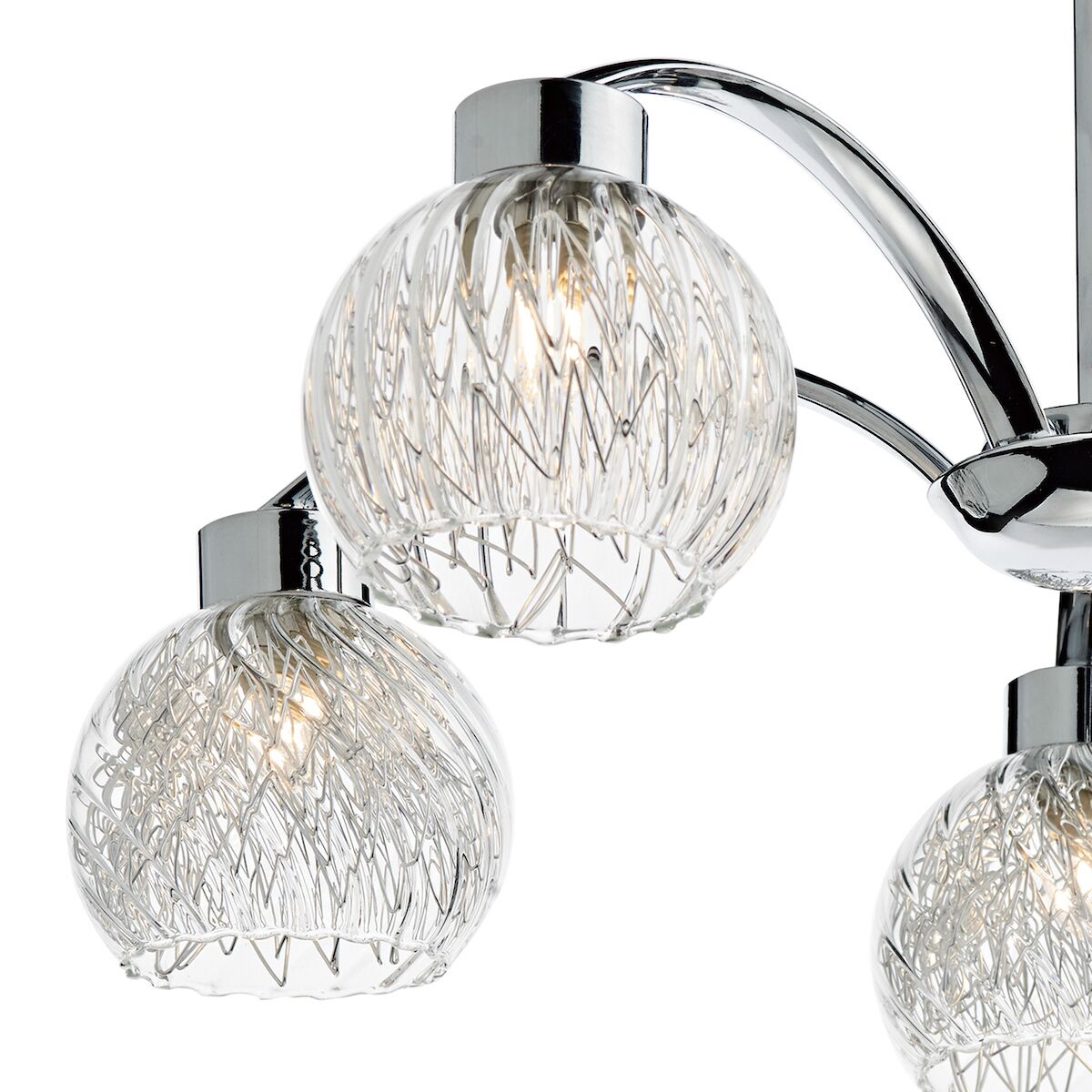 Yasmin 5 Light Semi Flush Polished Chrome<br>Polished Chrome - Image 3
