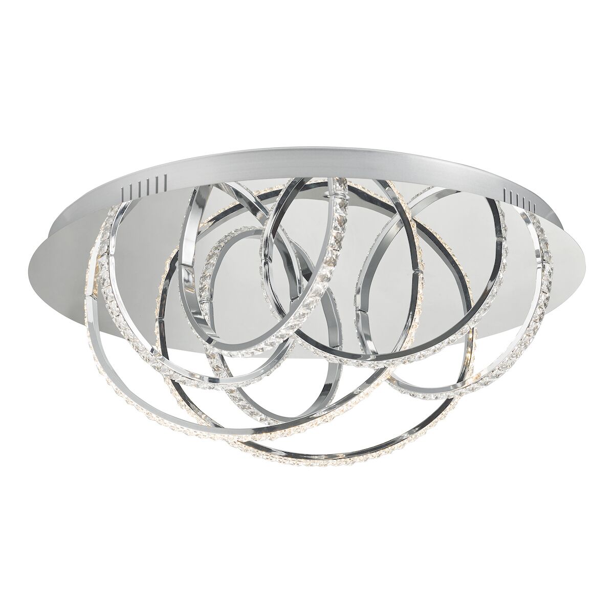 Zancara Large 7 Light Flush Polished Chrome Crystal LED<br>Polished Chrome - Image 2
