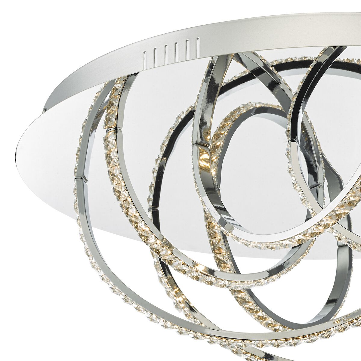 Zancara Large 7 Light Flush Polished Chrome Crystal LED<br>Polished Chrome - Image 3