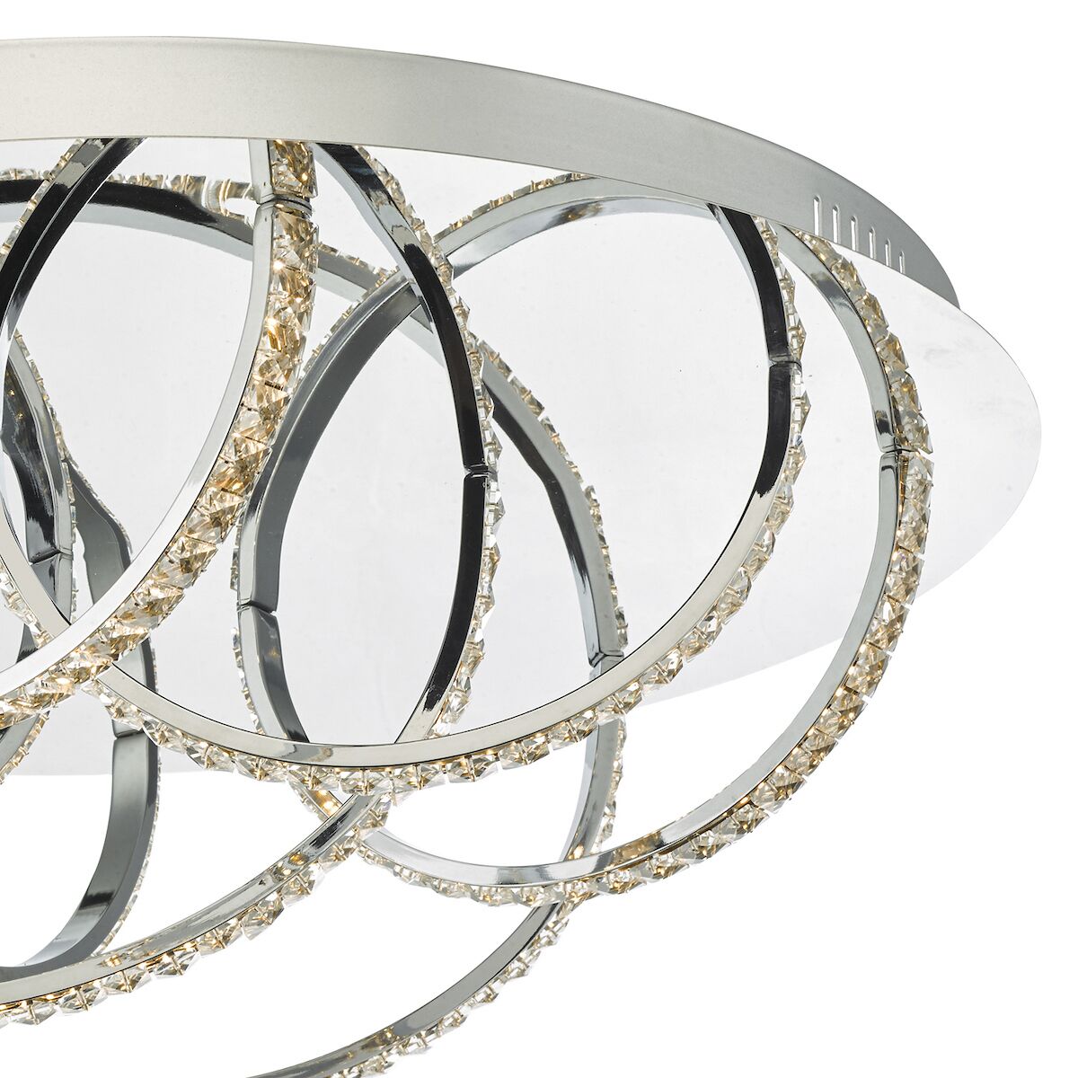 Zancara Large 7 Light Flush Polished Chrome Crystal LED<br>Polished Chrome - Image 4