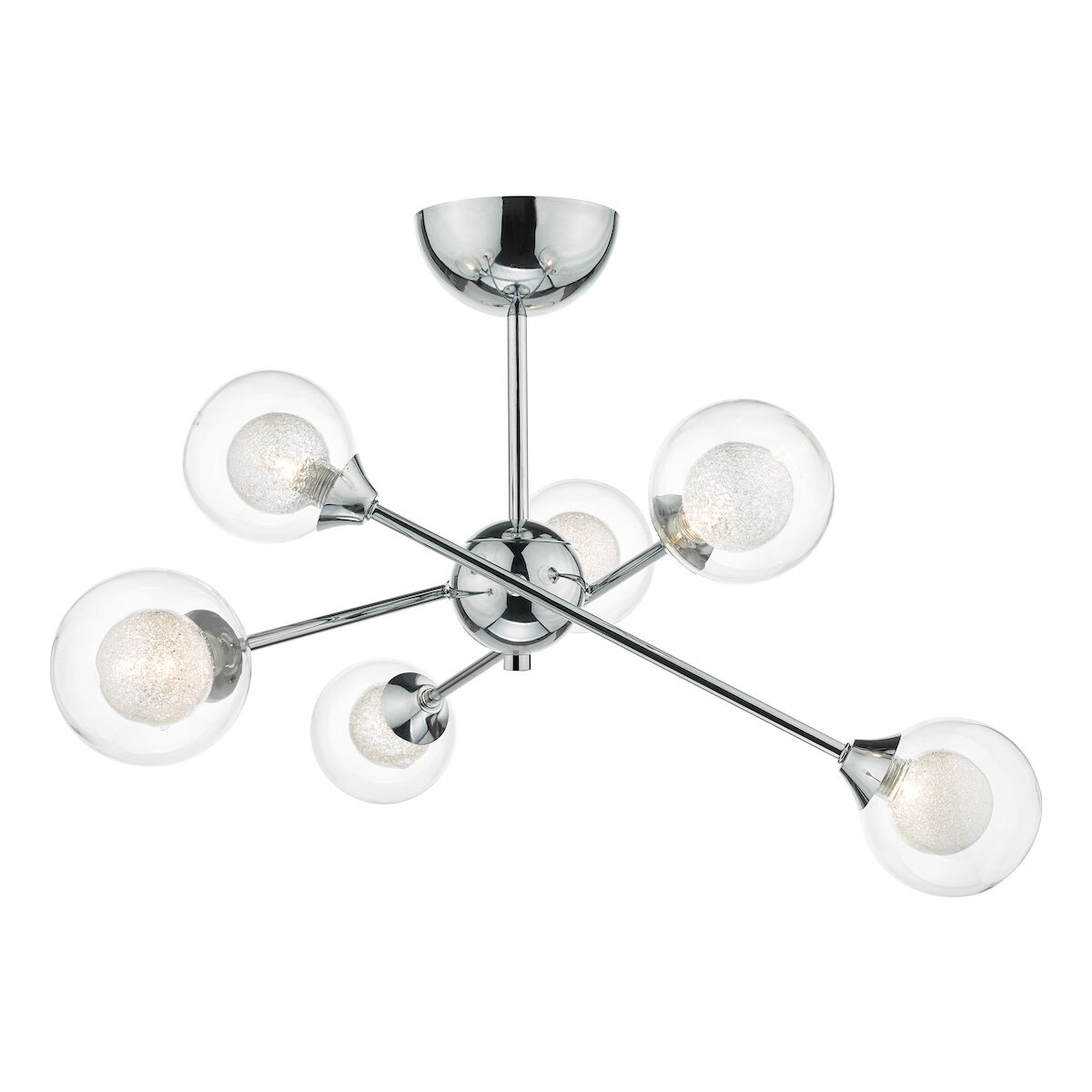 Zeke 6 Light Semi Flush Polished Chrome<br>Polished Chrome