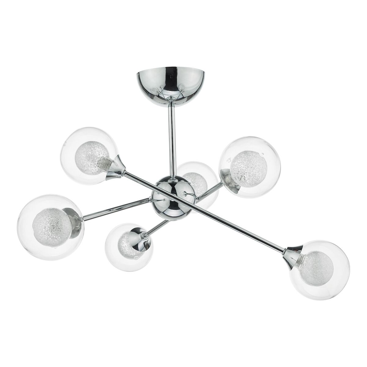 Zeke 6 Light Semi Flush Polished Chrome<br>Polished Chrome - Image 2