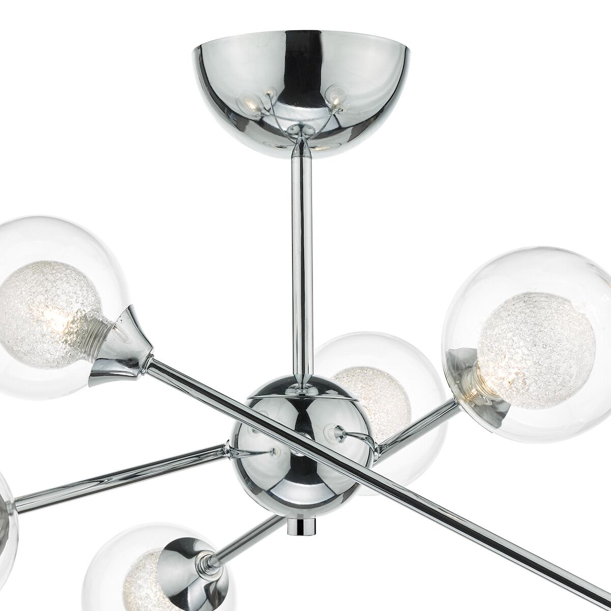 Zeke 6 Light Semi Flush Polished Chrome<br>Polished Chrome - Image 3