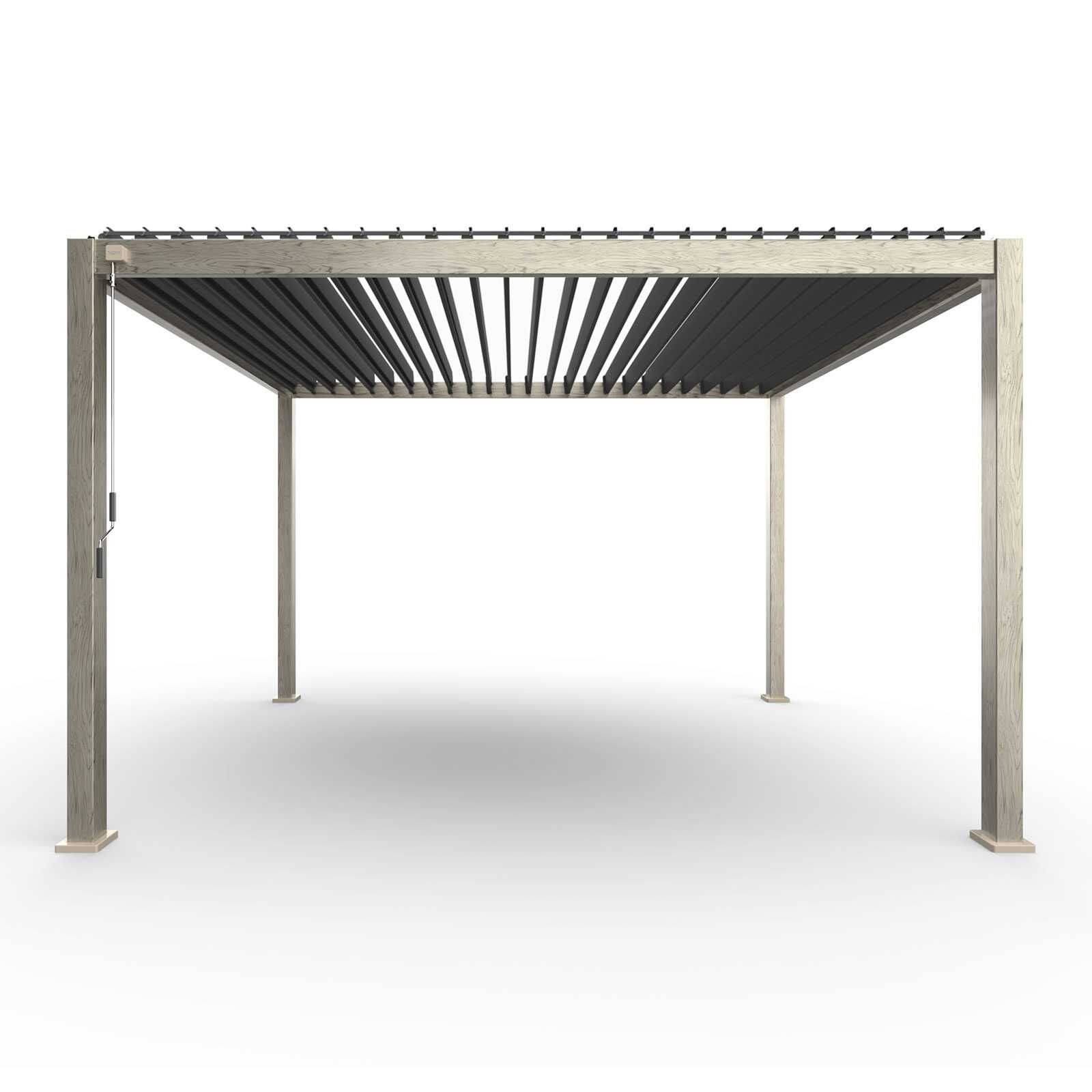 Nova <br> Titan Aluminium Pergola - 4m x 3m Rectangular - Wood Effect - - Image 2