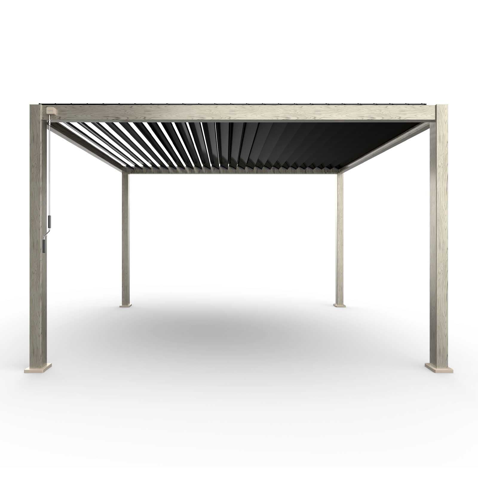 Nova <br> Titan Aluminium Pergola - 4m x 3m Rectangular - Wood Effect - - Image 3